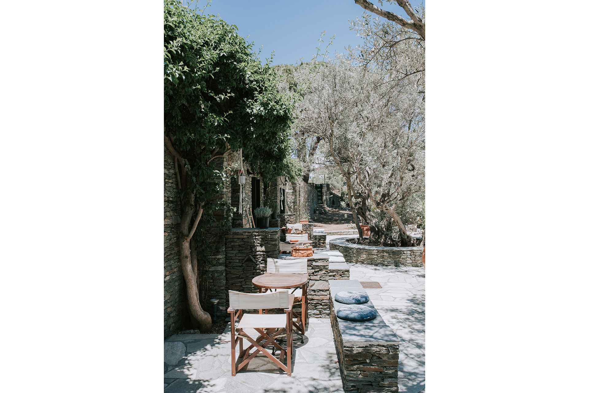 Terrasse au bord du jardin